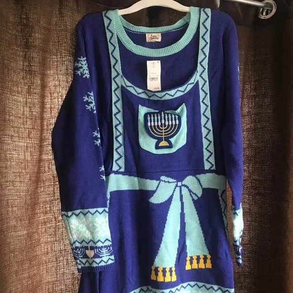 Knitting Pattern Ugly Hanukkah Sweater Target Tipsy Elves Women's